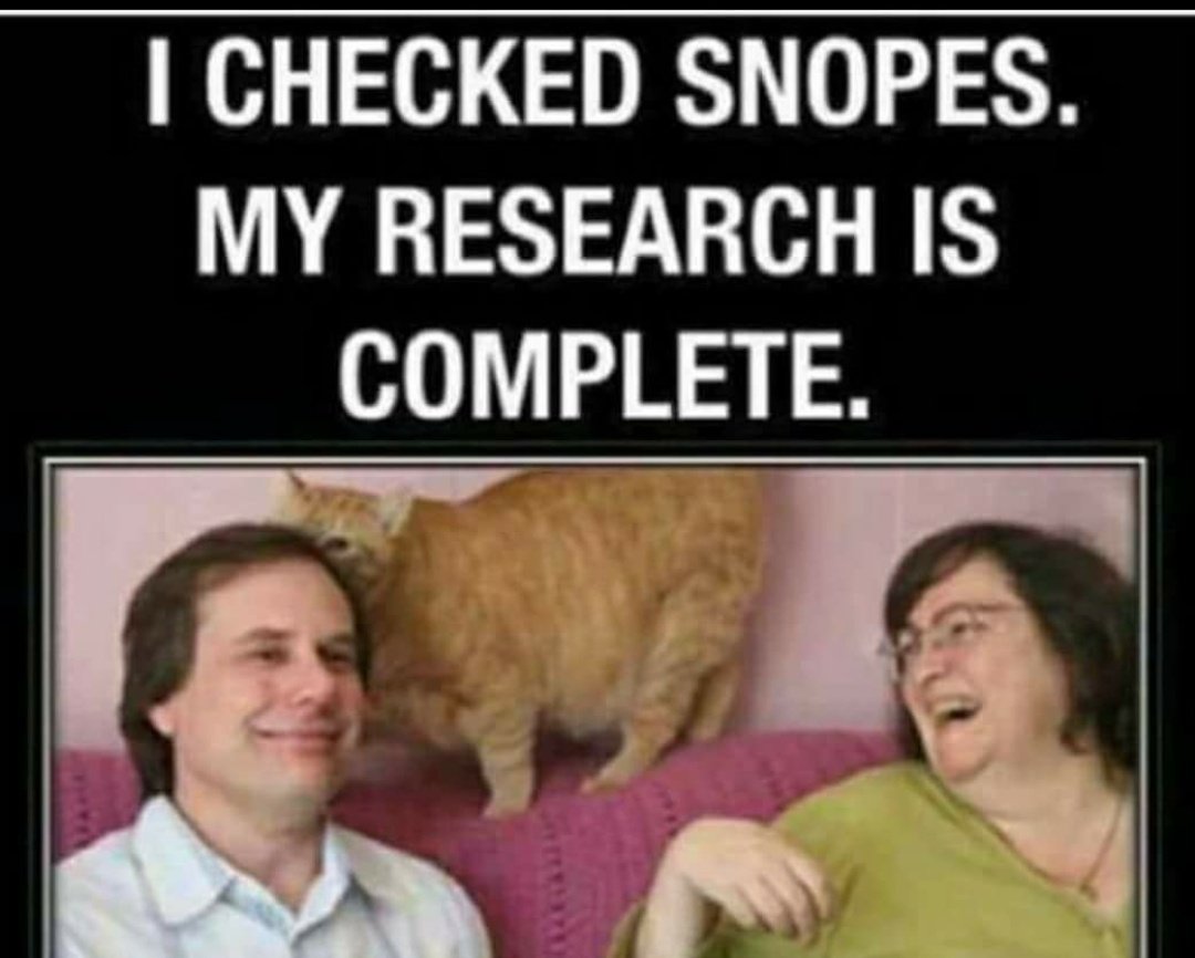 WeatherModUK's tweet photo. @AstroYogi101 @FLATEARTH111 Phew! Thank God for #Snopes 😂 I feel much more safe about it all now and convinced #5G is totally Safe! Thank you, I'm sure we'll all sleep better tonight. 🙂🙃🙂🙃 https://t.co/mWsDLSkFtX