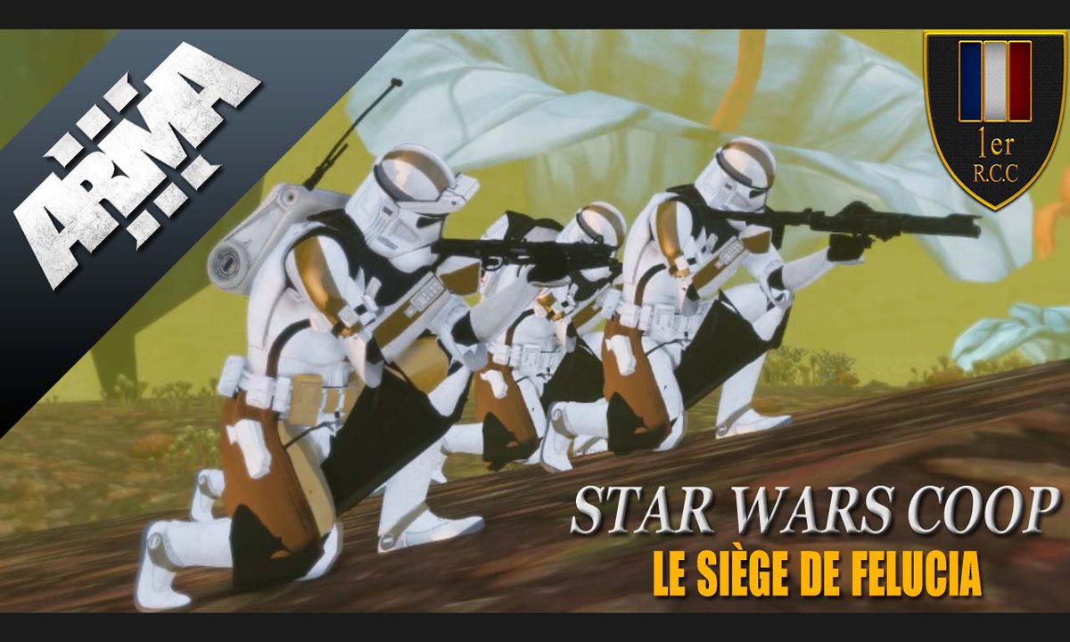 1erRCC's tweet photo. Le Cinéma s'invite à l'op "Le siège de Felucia"! Découvrez les dessous de la mission en Full HD 😎!

Vidéo :  https://t.co/ftu0Thw83J😉

@Arma3official
@SW_Opposition
@1erRCC
 
#Arma3 #StarWars  #Swopposition #Coop #Clonewarssaved  #Milsim #CloneWars https://t.co/7e81iuu4oD