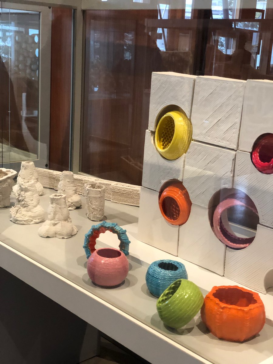 Congrats to @waterloo_architecture students on their amazing pieces for the Material Syntax: 3D Printed Masonry Façade Systems Exhibition. Your conceptual designs promises a great future for architecture!