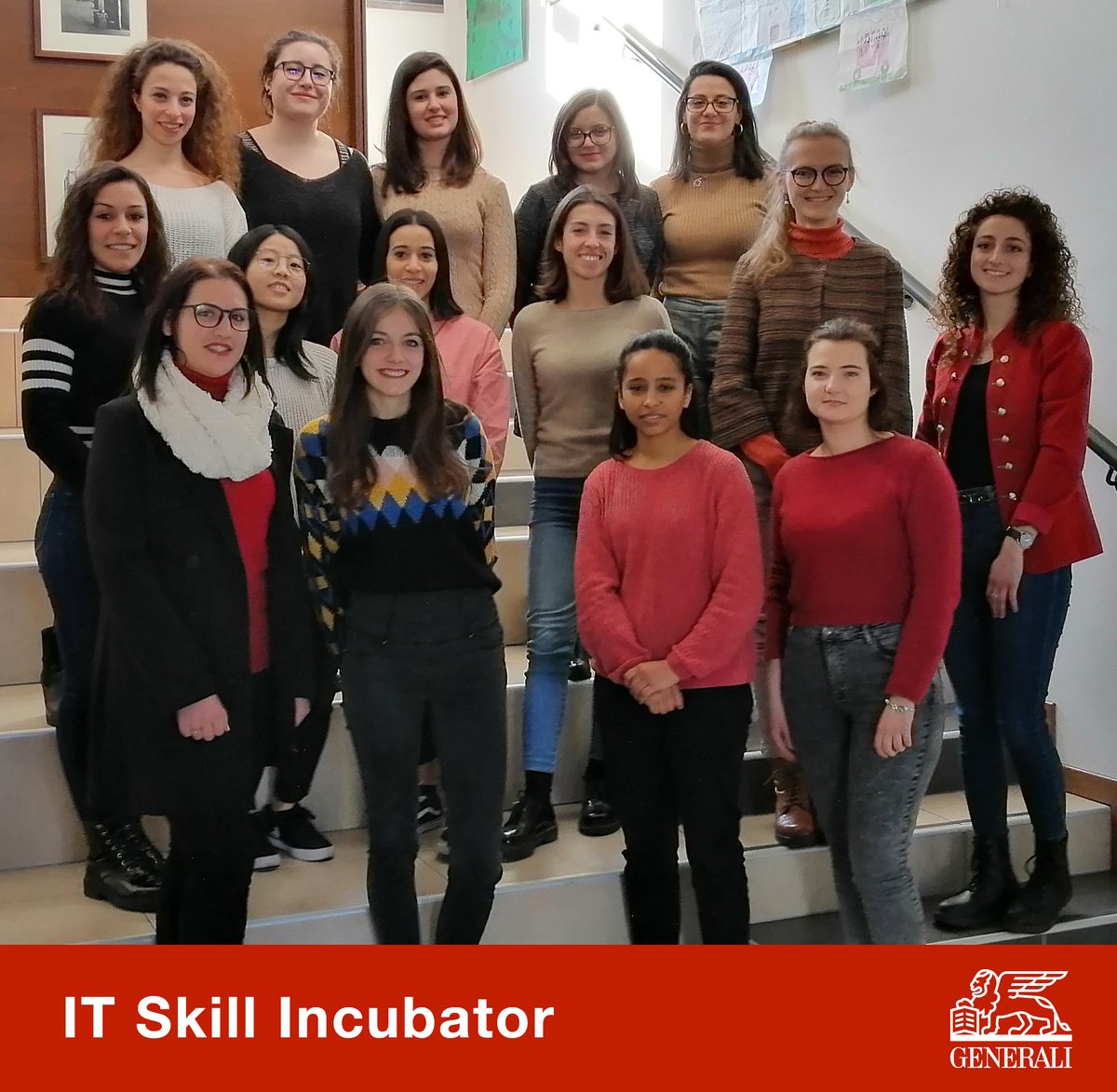 GeneraliItalia's tweet photo. Inizia oggi il nostro IT Skill Incubator! L'iniziativa rientra nel programma #Generali4GirlsinStem per promuovere una maggior presenza femminile nei ruoli IT e supportare le ragazze nelle nuove sfide del mercato del lavoro https://t.co/DlC4fkku2I https://t.co/zuTw5bdnho