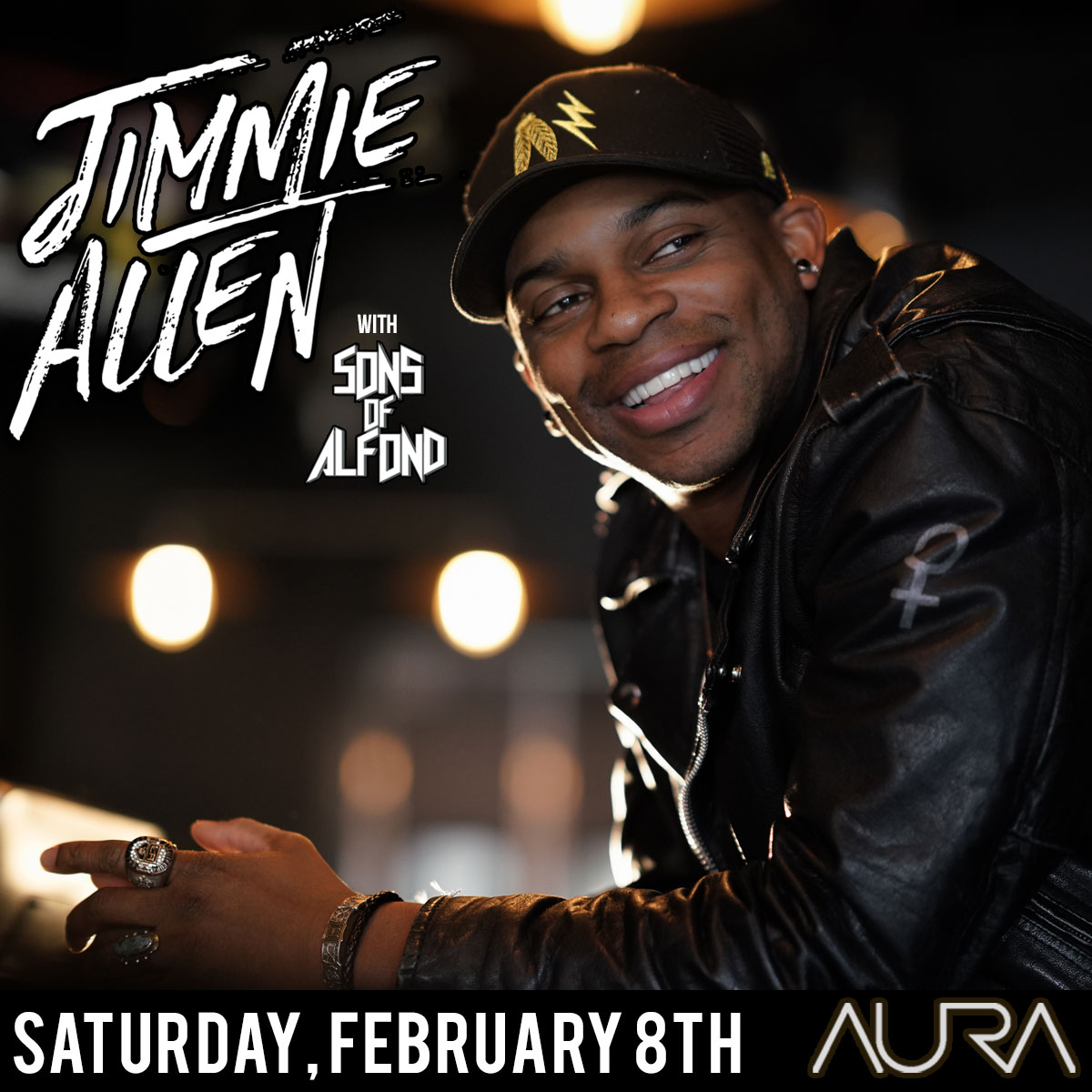 AuraMaine's tweet photo. JUST ANNOUNCED :: @JimmieAllen comes to AURA on Saturday, February 8th with @sonsofalfond!

Tickets on sale today (1/13) at 12 Noon
🎟:: https://t.co/cxr9NFKjKw https://t.co/zrJn0JNwXM