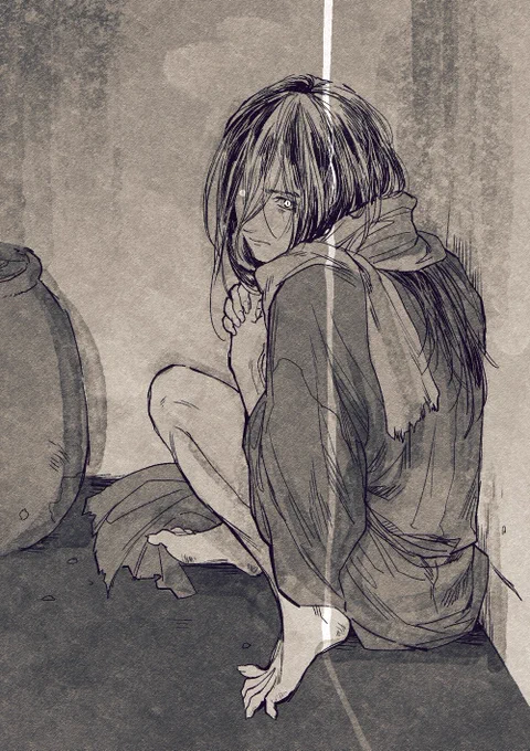 火のそばで寝ろと言っても頑なに部屋の隅で縮こまっていた
伸び放題だった髪を切って丸ごと洗ってやった
ぼろぼろの着物と木彫りの仏が大事らしかった
やっと口をきいたかと思えば蚊の鳴くような声でぎこちなく義父上と言った

野良犬が飼い狼になるまで 