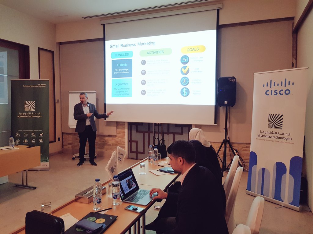 BaraaMohammadSY's tweet photo. AlJammaz Cisco SB Summit at the Eastern Province where you can be introduced to the new Cisco Small Business Landscape & go to market Strategies
#AlJammaz #Technologies #Cisco #SB #Security
#SmallBusinesses #solutions #DCC2020 #CiscoDistEMEAR #exginge
@imsidahmad @najjar_malek https://t.co/bOQXfmQpqm