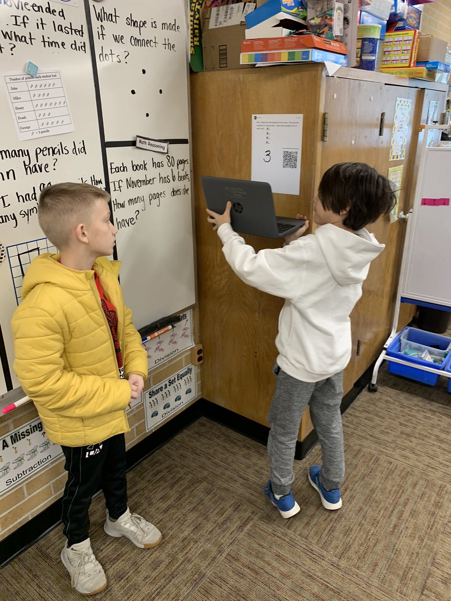 JessicaEmbke's tweet photo. Math Scavenger Hunt using @Seesaw #division #thirdgradechamps #mathstrategies @GanzTech https://t.co/RaOIYEnPoA