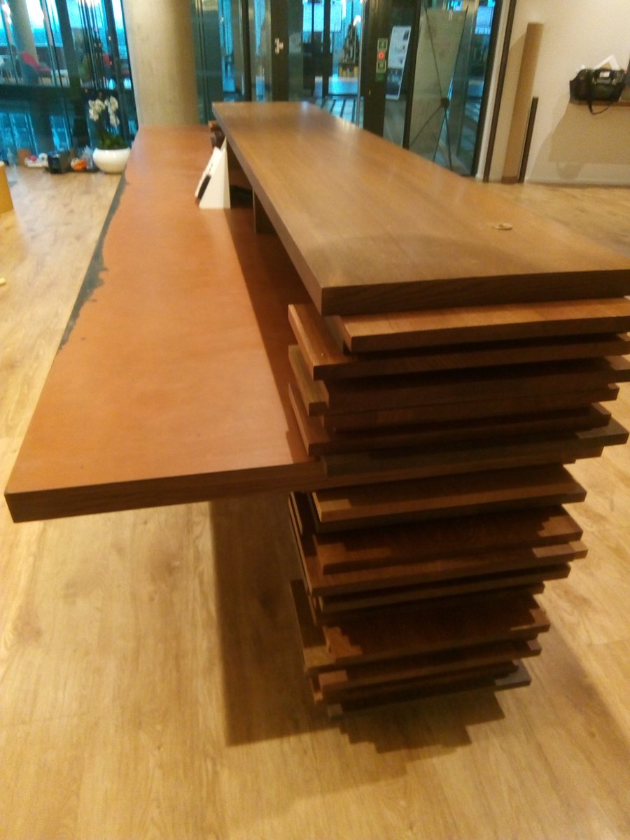 Working with Blueline Office Furniture Ltd , Sign related to turn something worn and tired into neat and new. Architectural wrap for a reception desk making it stand out # #standout #sign #wrap #branding #design #interiordesign #fashion #furniture #architectural