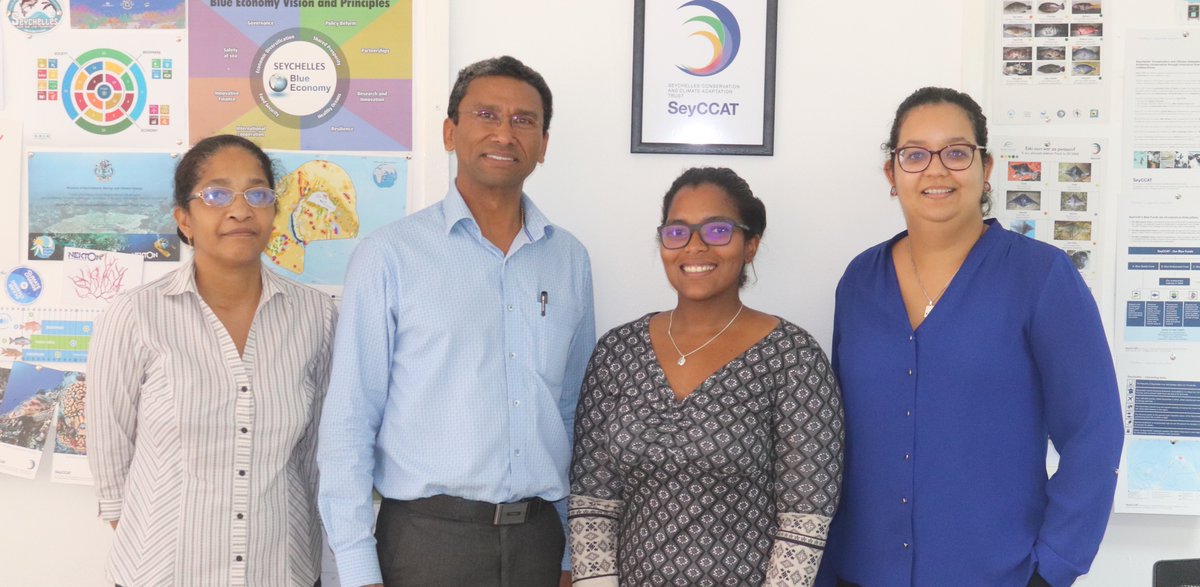 SeyCCAT's tweet photo. It was a pleasure hosting Secretary of State @BarryFaure to the #SeyCCAT office to inform him of our plans for 2020, especially our #BlueCarbon project. The Department of Foreign Affairs plays a key role to the success of #SeyCCAT in the international sphere. https://t.co/eZPiP8yMlJ
