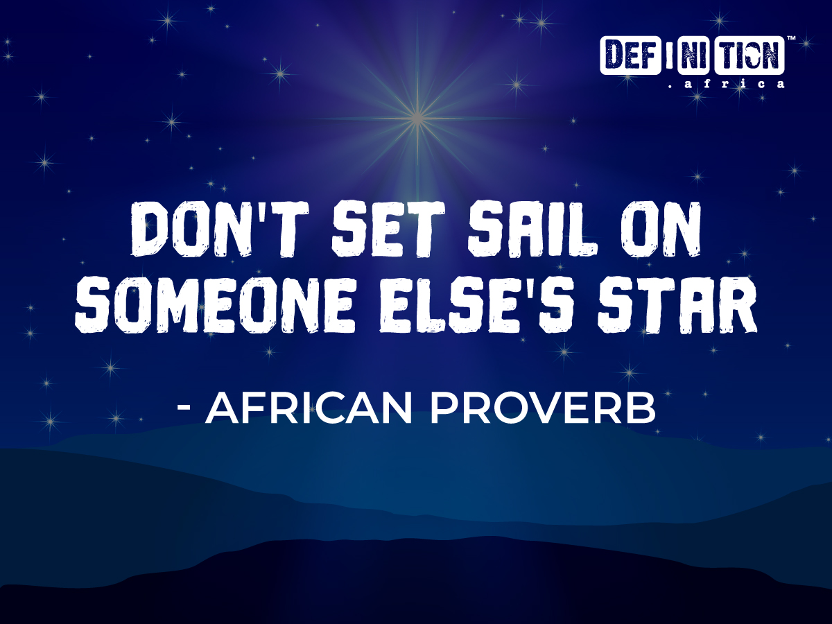 There instances where we may be tempted to follow in someone else's footsteps because of their success. You're in control of your destiny, create your own path.

#DefinitionAfrica #Motivation #MotivationMondays