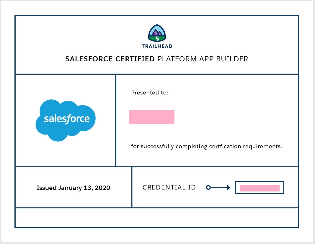 Misa__pc's tweet image. My 2nd @salesforce #certification !!
Many thanks to everyone I was able to pass the test!
#SalesforceCertified #PlatformAppBuilder  #SalesforceSaturday