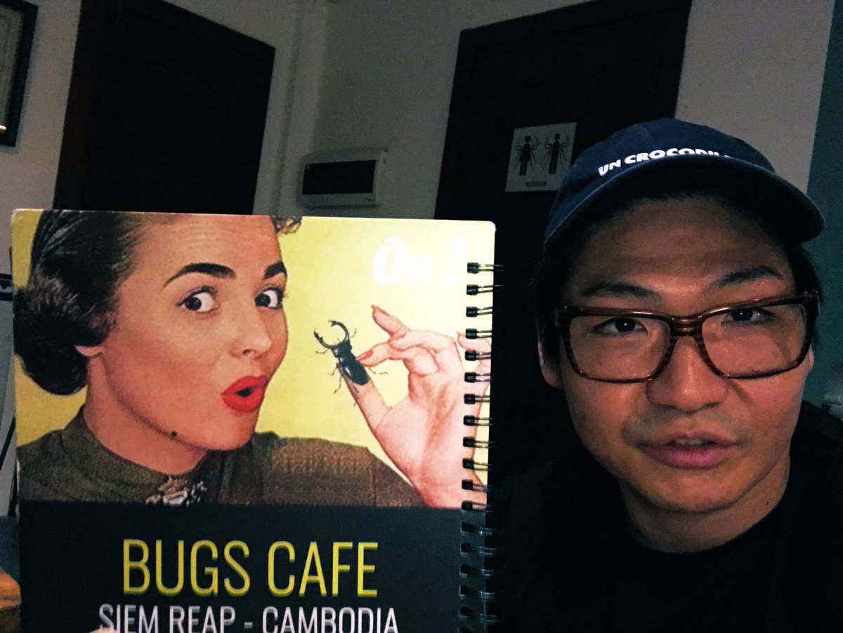 mujina0627's tweet photo. 昆虫いただきまアース🌏
#カンボジア　#シェムリアップ
#BUGSCAFE
#BaGGaGe3 https://t.co/Hkvn9CLglw