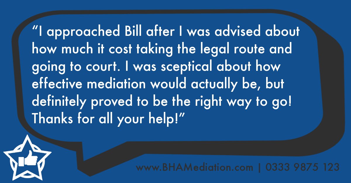 BHAMediation's tweet photo. Avoid high court costs, and months of waiting and uncertainty. Mediation is quick, cost-effective and enables a win-win outcome for all parties. Get in touch with BHA Mediation today!
https://t.co/7xRQnOzOnD | info@bhamediation.com | 03339875123 https://t.co/QPplBQS6XC
