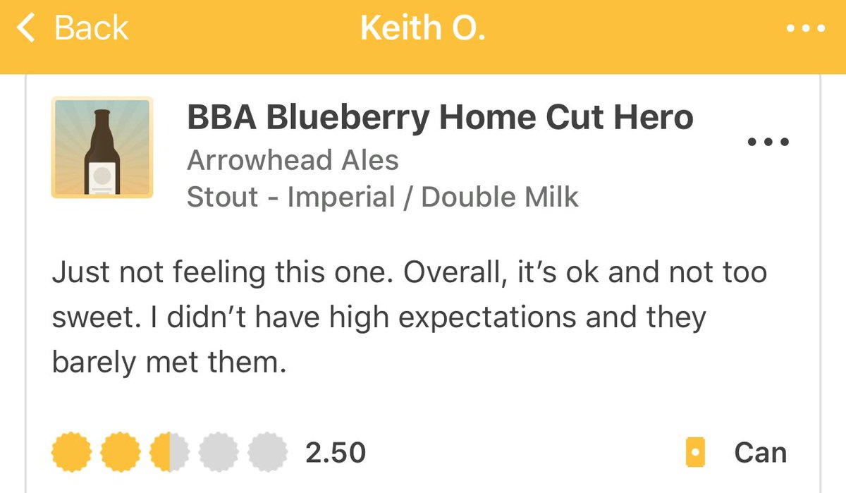 I’m sure the <a href="/ArrowheadAles/">Arrowhead Ales</a> staff is crushed that they barley met Keith’s standards. 🙄
