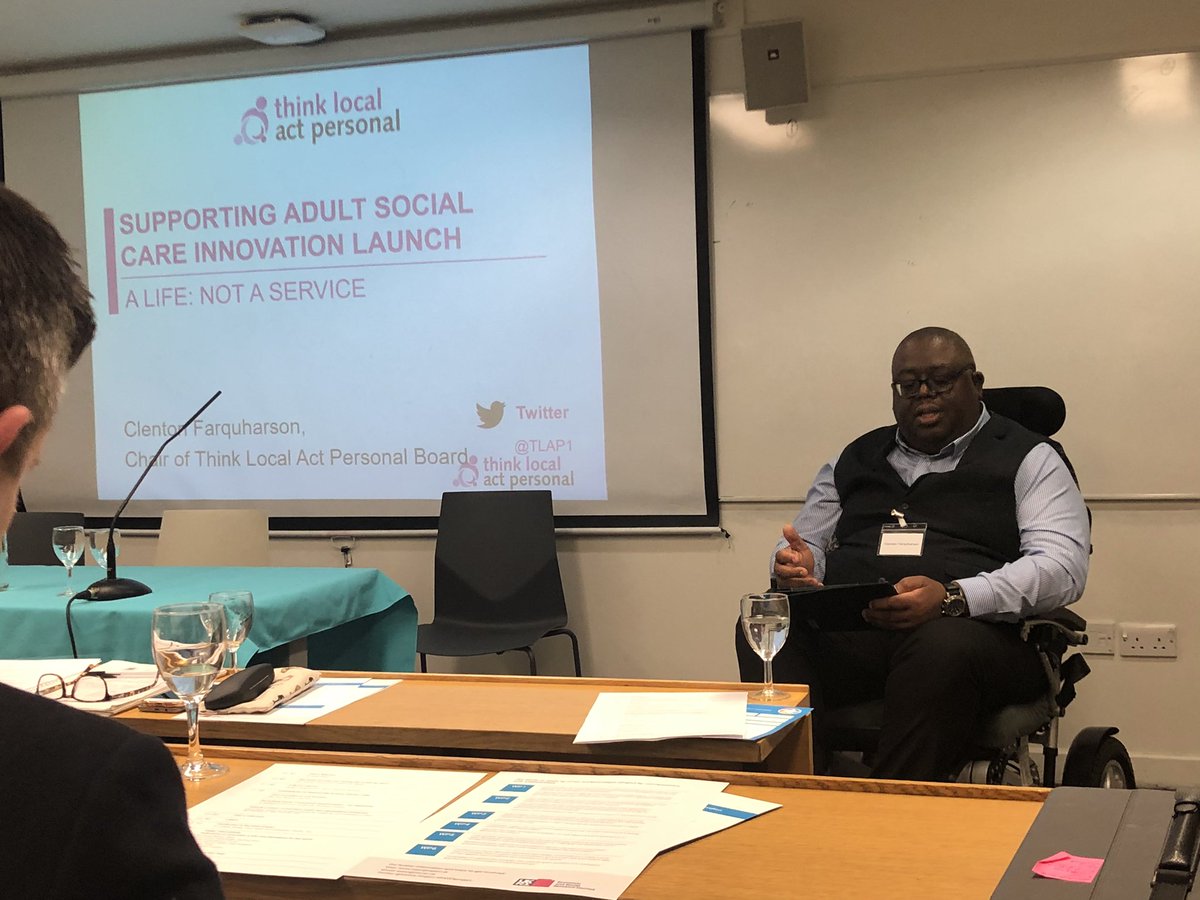 Cilla_Harries's tweet photo. Great to from Clinton Farquarson Chair of Think Local Act Personal @SASCI_Project #SASCIproject and here the important vision for Social Care @theRCOT https://t.co/b1D5Z1pXGr