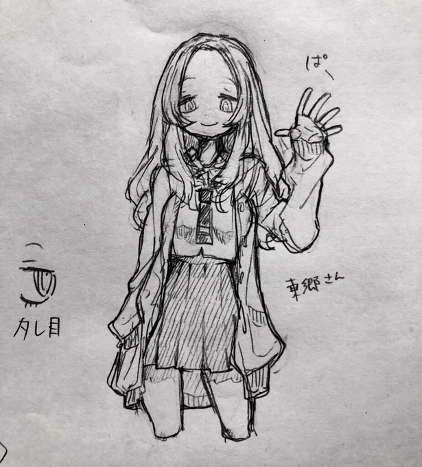これは東郷さんのキャラデザ 