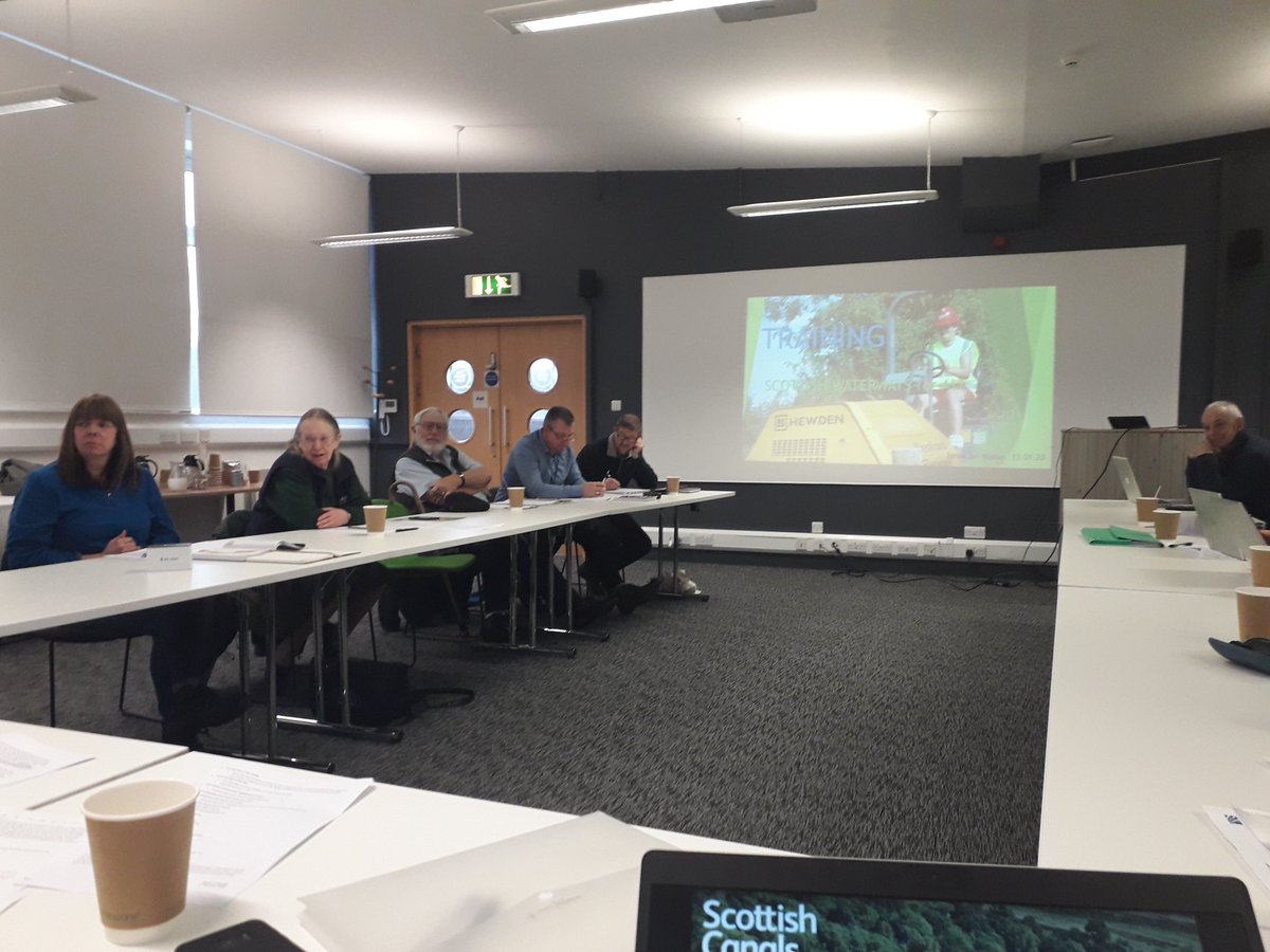MillarRichard's tweet photo. Full and busy agenda at #ScottishWaterwaysforAll meeting today. Loads of great ideas for #volunteering #boating #Canaldevelopment @IWA_UK @RYAScotland @seagulltrust @LUCS_Canal @forthnclydecanl https://t.co/Bo3B5gEl6z