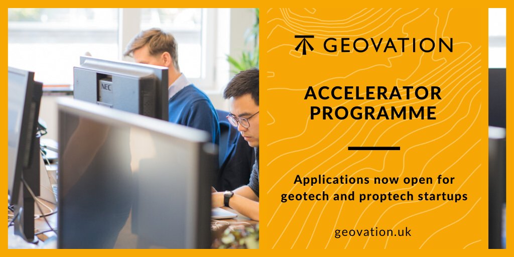 Are you a #GeoTech or #PropTech #startup? <a href="/Geovation/">Geovation</a>'s Accelerator Programme is now open for applicants🌱
Find out more and apply: ow.ly/ZL8j50xTKAv