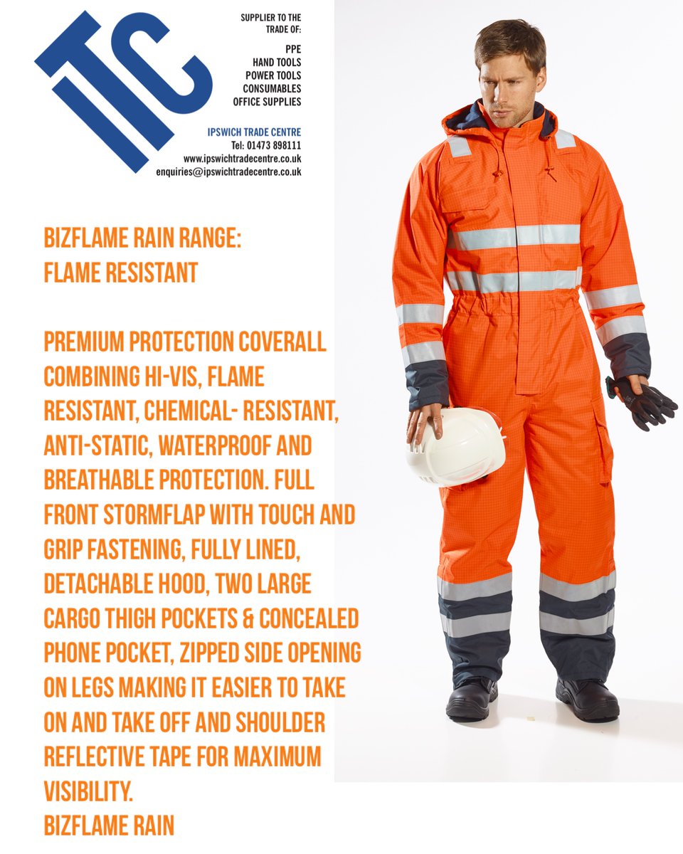 Our Flame Resistant workwear is simply the best! We understand that not all hot works happen in a dry environment. This is why we now stock “all weather” fire resistant coveralls! Keep safe what ever the weather
#safetyfirst