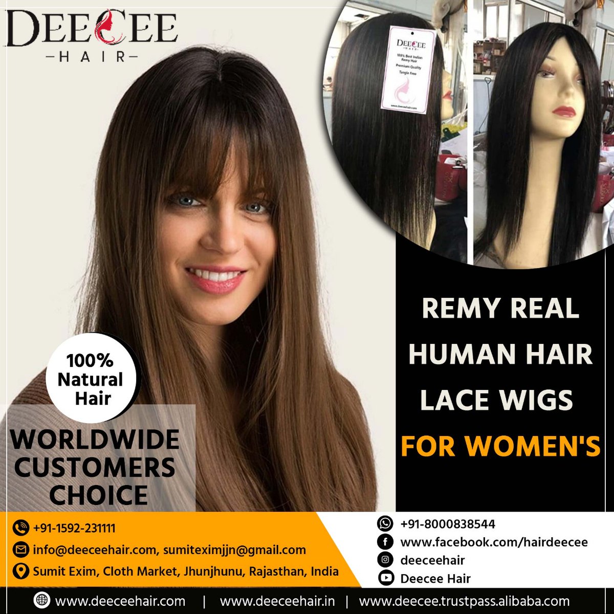 deeceehair's tweet image. Remy real human hair, Lace wings For women

DEECEE hair deals in Remy/Non-Remy human hair lace wigs for women. We provide lace wigs for women in bulk and send products worldwide.

#machinewefthair #remymachineweft #machineweft #indianhumanhair