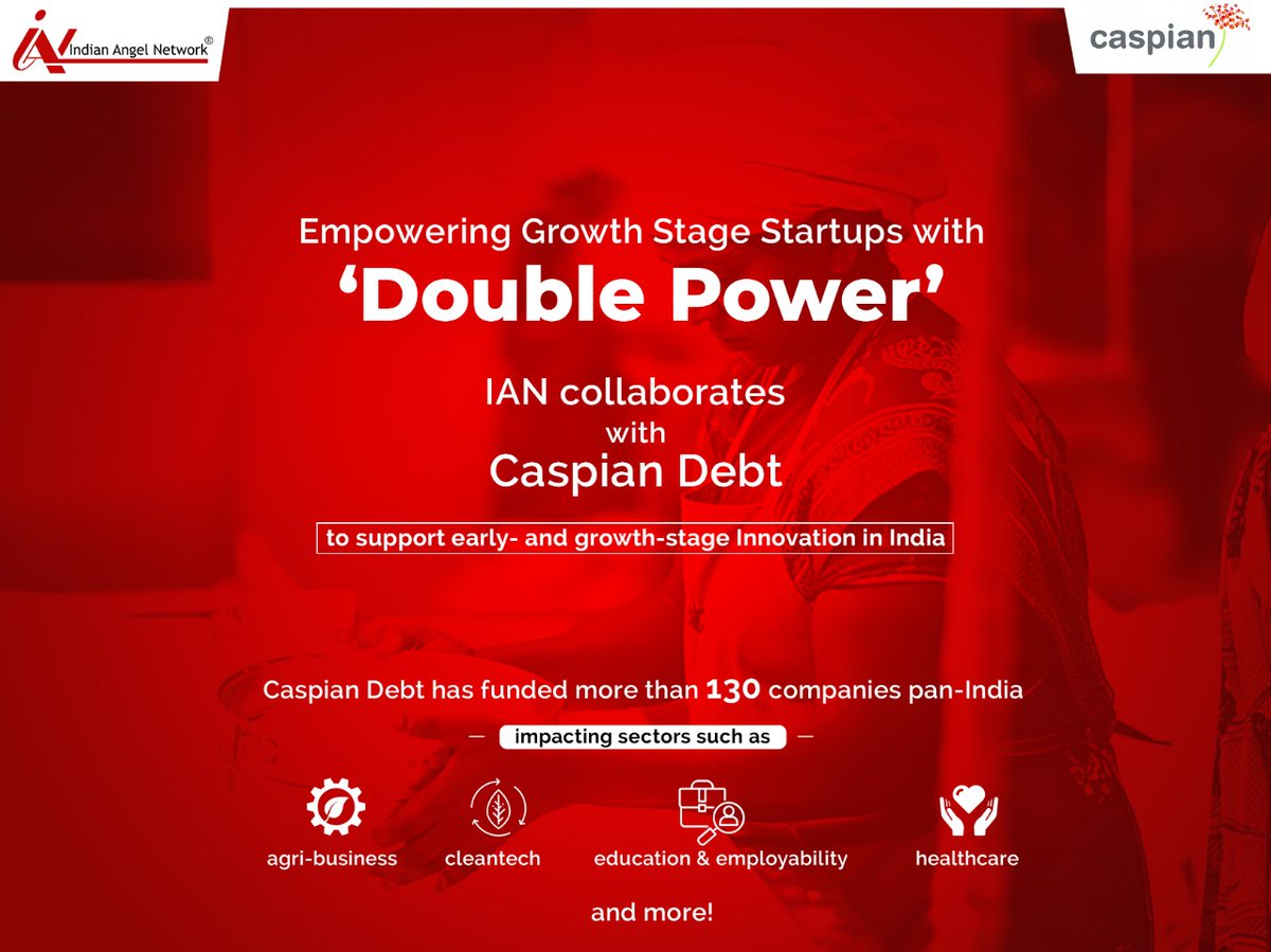 ianetwork's tweet photo. Innovation, Capital support and Mentorship gets 2x Bigger and Bolder! We are thrilled to partner with Caspian Debt to ramp up the Indian Startup Ecosystem together in the new decade of growth, new ideas and investments! 

#IANwithCaspianDebt #IAN2020

@Caspian_Impact https://t.co/FWk8breL36