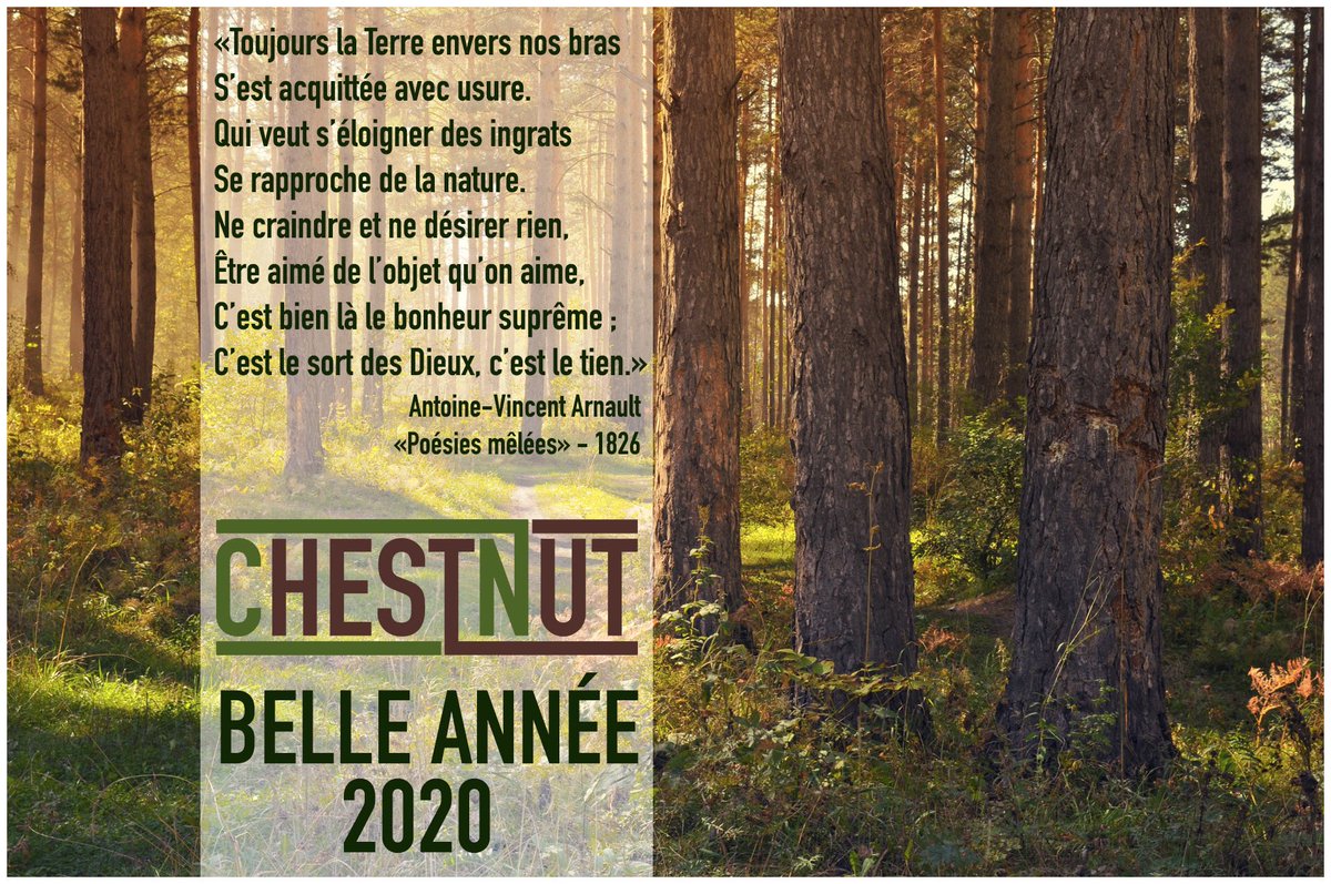ChestNutFrance's tweet photo. Toute l’équipe de #ChestNut vous souhaite de raconter de magnifiques histoires en 2020!
Belle année à toutes et tous! https://t.co/mcLre7c2Uk