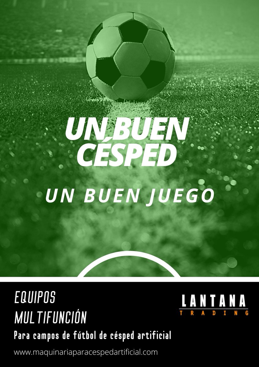 Lantana Trading (@lantana_trading) on Twitter photo 🔴 La mejor máquina para mantener el césped artificial de un campo de fútbol: las multifunción ATC.
🌐 maquinariaparacespedartificial.com
📧 info@lantanatrading.com
#campodefútbol #realclubdefútbol #céspedartificial #clubdeportivo #empresademantenimiento #clubdefútbol #concejaliadeportes 🔴 La mejor máquina para mantener el césped artificial de un campo de fútbol: las multifunción ATC.
🌐 maquinariaparacespedartificial.com
📧 info@lantanatrading.com
#campodefútbol #realclubdefútbol #céspedartificial #clubdeportivo #empresademantenimiento #clubdefútbol #concejaliadeportes