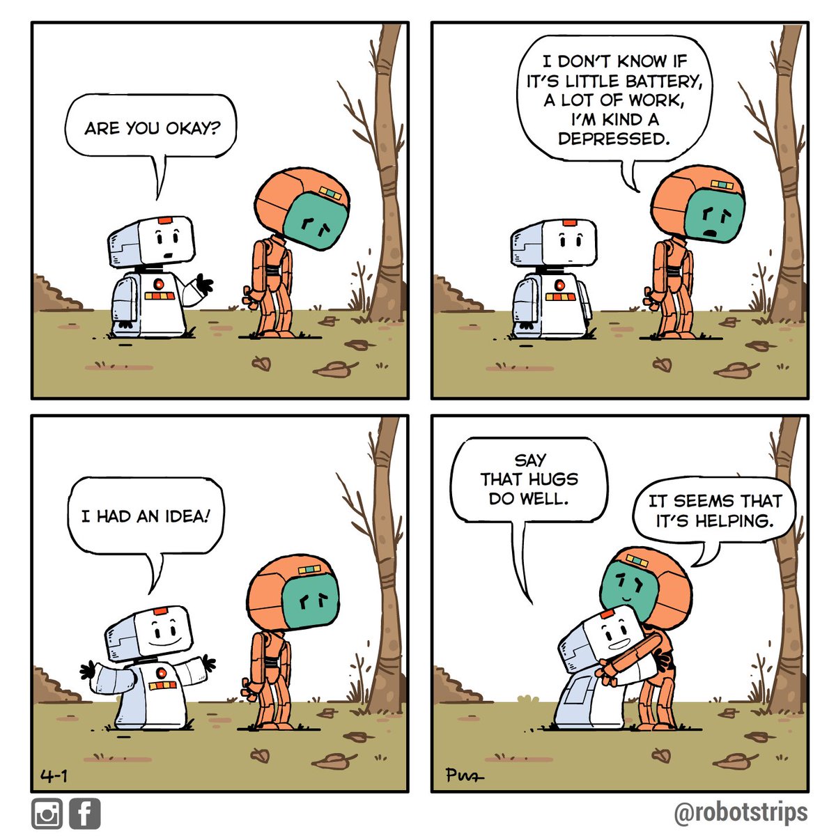 robotstrips's tweet photo. Hugs #comicstrip #comic #hugs #robots #robotic #robotstrip #cartoon https://t.co/7EVv1bslTq