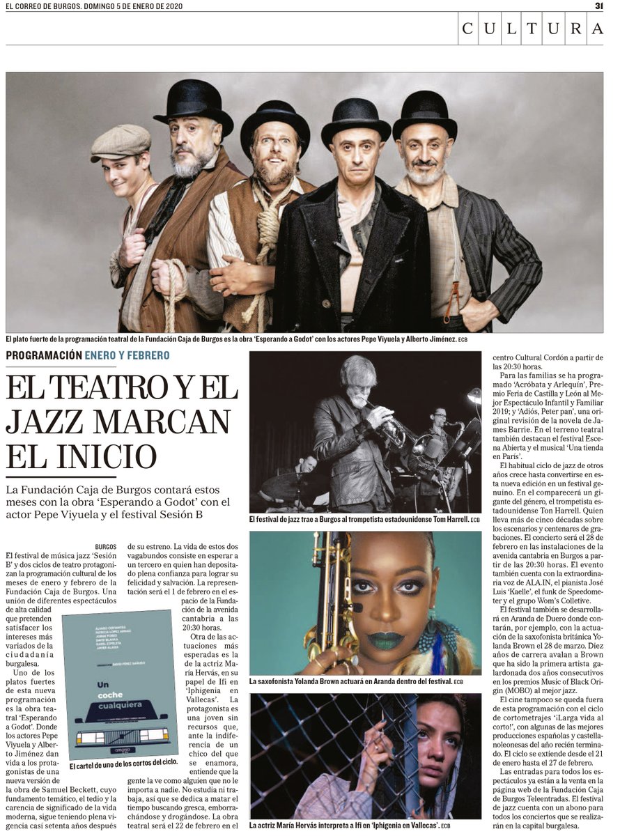 ¡Ya no somos un ciclo de jazz! "El nuevo Festival de #Jazz 🎷#SesiónB🎷de <a href="/Fundcajaburgos/">Fundación Caja de Burgos</a> se convierte en esta nueva edición en un FESTIVAL GENUINO"
#Burgos

➕info🔮bit.ly/SesionBJazz

Participan:<a href="/tomharrell/">tom harrell</a> <a href="/thetibbssoul/">THE TIBBS</a> <a href="/WOMscollective/">WOM's collective</a> <a href="/yolandabrown/">YolanDa Brown OBE</a>..

Via <a href="/correodeburgos/">El Correo de Burgos</a>