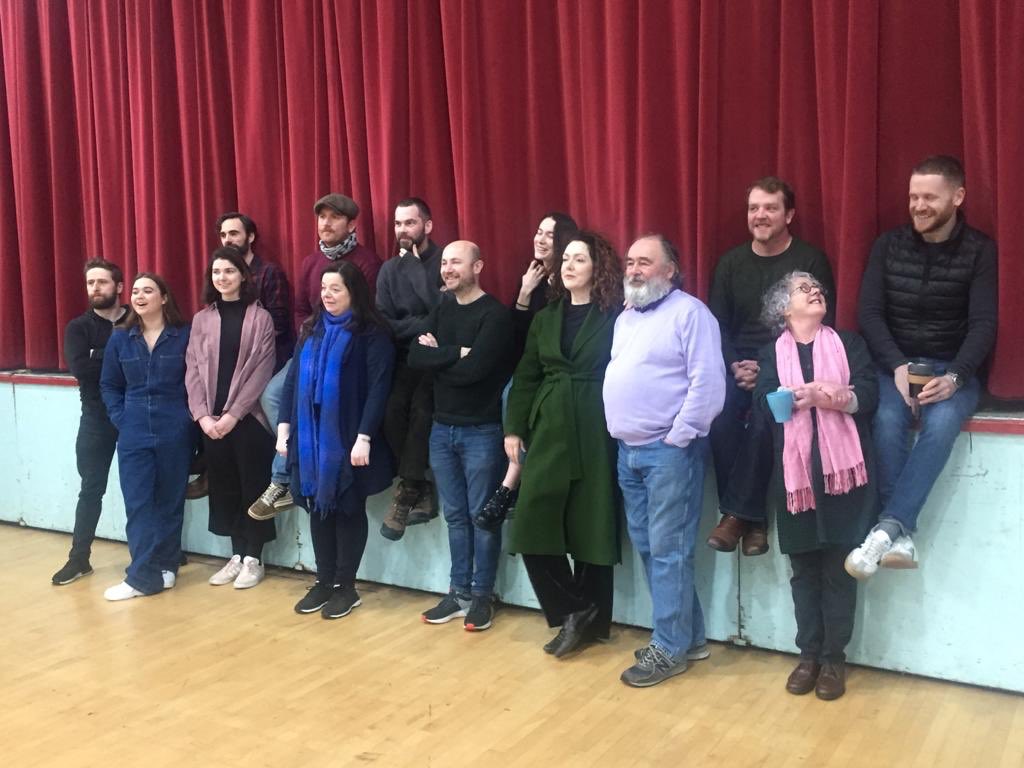 DruidTheatre's tweet photo. #StormBrendan won’t stop this lot. 

First day of rehearsals for our first 2020 production #TheCherryOrchard 

Tickets on sale now for Black Box Theatre, Galway and Bord Gáis Energy Theatre, Dublin. https://t.co/IT3qdPfF3S https://t.co/xahbyRyvvt