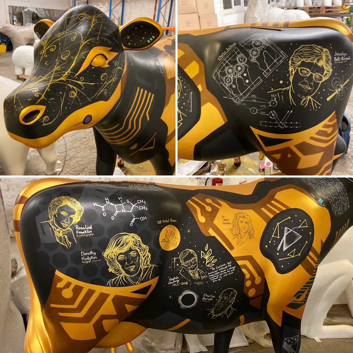Attention Cambridge STEM peeps! - I need local researchers to come sign my 'STEM Cow public Science Communication sculpture! -  The sculpture celebrates all scientific research in Cambridge, both past and present! 
Sign up here!: 
forms.gle/jWKK5z6ZQwkzcD…
#scicomm #sciart
