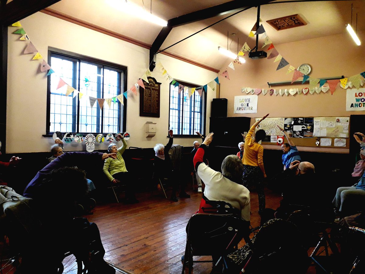 Our members enjoying seated yoga in fitness group this morning 🧘‍♀️ We have spaces available, if you would like to join us call 01604 721772.