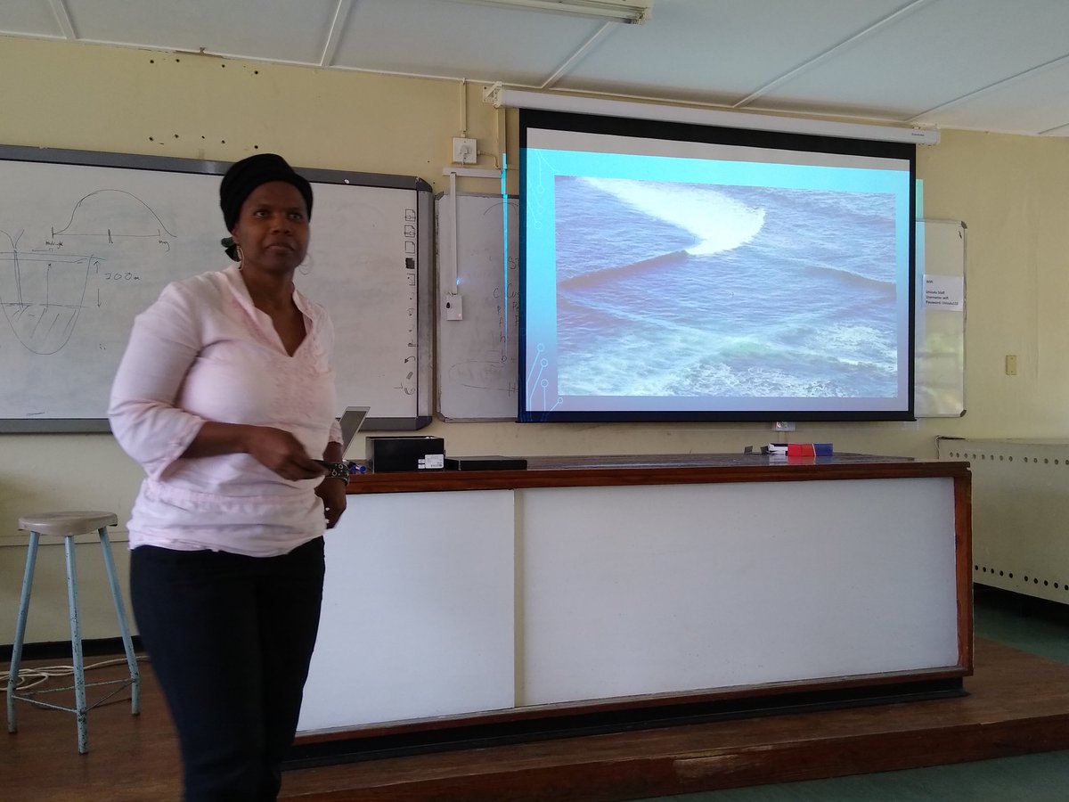 S_K_Wilson's tweet photo. Thama Duba introducing the problem of chessboard waves at #MISGSA. https://t.co/49XDtoQplC