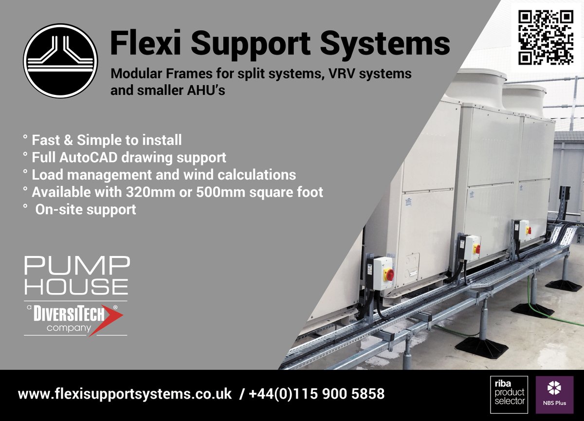 SupportFlexi's tweet photo. Flexi Support Systems made easy - our modular frames for slit systems, VRV systems and smaller AHU's are simple and fast to install, on site support with load management and wind calculations available - for more information call our Flexi Support Division on +44(0)115 900 5858 https://t.co/FRYV5wKr55