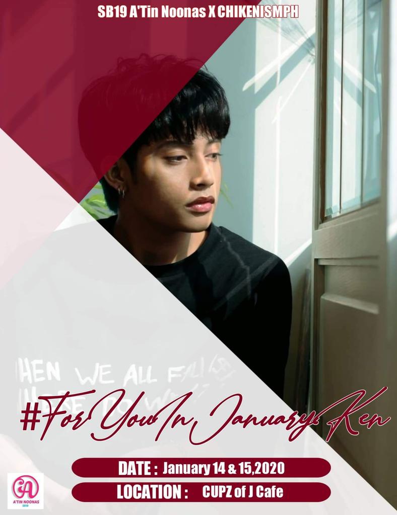 CupzofJCafe's tweet photo. [SB19InDavao]Pt.1 Fan Support
#SB19KenDay
#ForYouInJanuaryKen
A Cupsleeve event for @SB19Official Ken's Birthday in collaboration w/ @chikenismph

On January 14 to 15 from 11am-11pm at @CupzofJCafe ☕

Get the bundle of ur choice or reserve thru this form:https://t.co/ZDUhAvRsSf https://t.co/IVBPjUDJ68