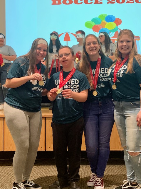 PrincipalHemlin's tweet photo. R.C. Mahar Student Council members Samantha Mikulskis, Shyla Senn, Kartyr Lankowski, Jessica Wilson and Isaac Haneisen recently participated for the first time ever as a Unified Bocce Team in support of the Special Olympics at Minnechaug Regional.  Fantastic Job!!!! https://t.co/bRvrJo4lsK