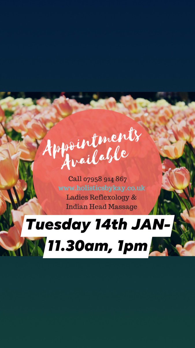 A couple of appts for tmrw - book in #reflexology #indianheadmassage #chorlton #whalleyrange