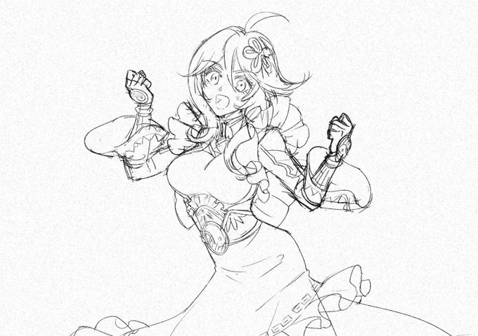 アミー下書き+線画 