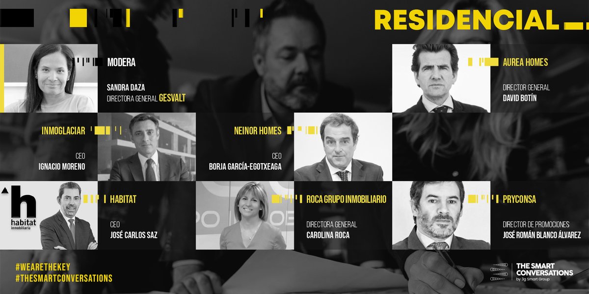 Panel #Residencial en el que hablaremos sobre la evolución hacia el co-working y el co-living, o las soluciones para estudiantes y mayores a través del “active senior living”.

Último EARLY BIRD hasta el 18 de enero 👉 bit.ly/2PtBg4h

#wearethekey #TheSmartConversations