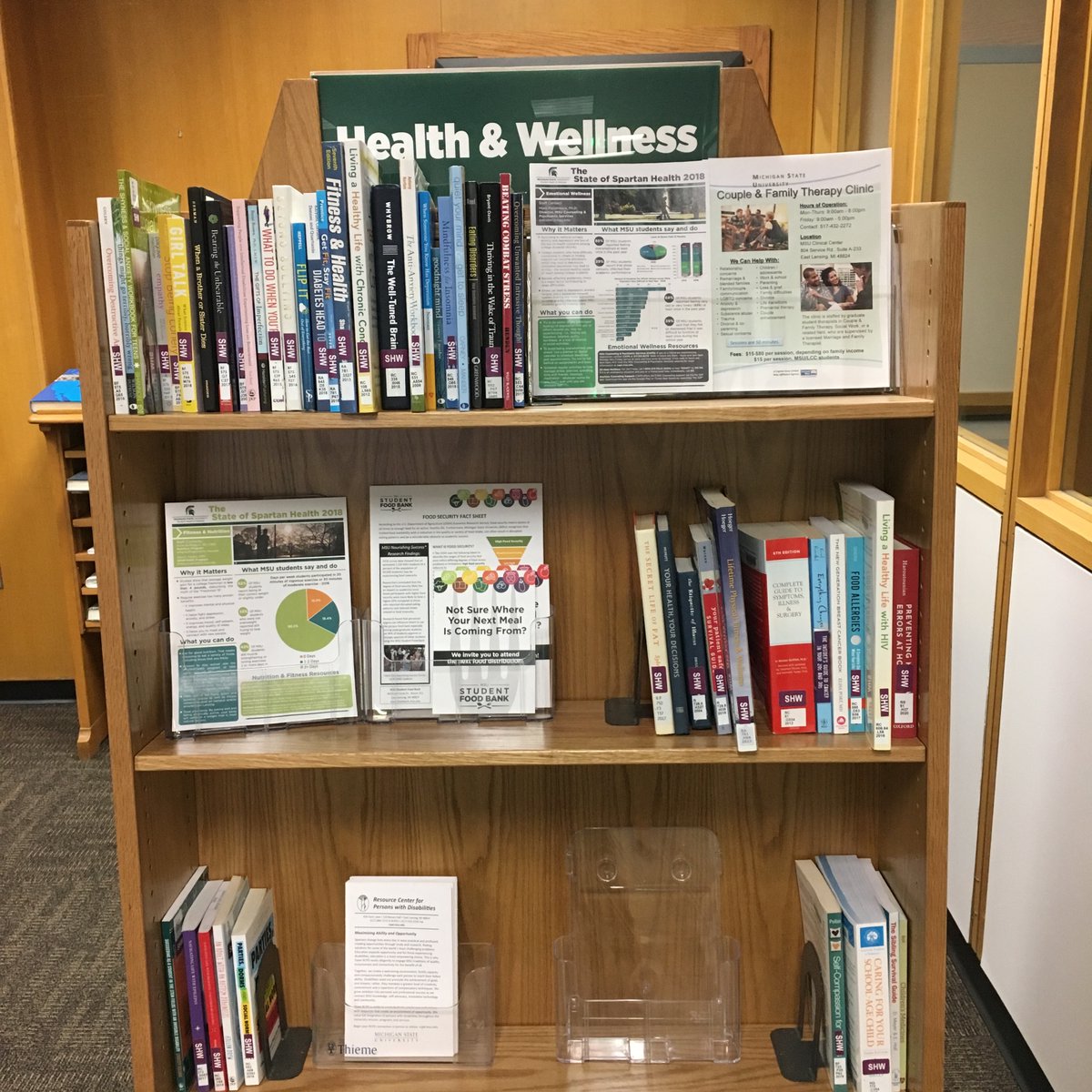 msulibraries's tweet photo. Need access to reliable, accurate health information? MSU Health Science Librarians Iris Kovar-Gough and Andrea Kepsel created a Health & Wellness Collection, which you can browse at your own point of need. #NonjudgmentalnformationSource #IndependentAccess #Confidential https://t.co/VF7UItmhL6