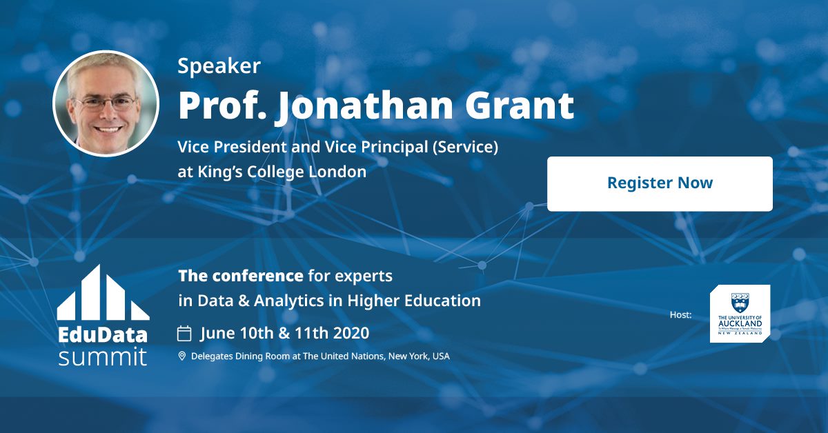 QSCorporate's tweet photo. Join @jonathancgrant, Vice President and Vice Principal (Service) of Kingโs College London at #EduData2020 in exploring university engagement with society beyond teaching. Only 3 weeks left to submit your proposal and speak alongside Jonathan! https://t.co/ZvvYMz9KpF https://t.co/6flpYGSxSK