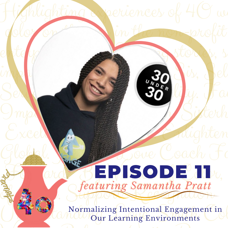 I am jumping for #JOY; this new wave of #womenofcolor continue to be phenomenal! Thank you @samjoypratt of @KlickEngage for being our first 2020 guest. You inspire me to push through and stay motivated in elevating this platform. #Forbes30Under30 #edtech #engagement #SipOnThis ☕️