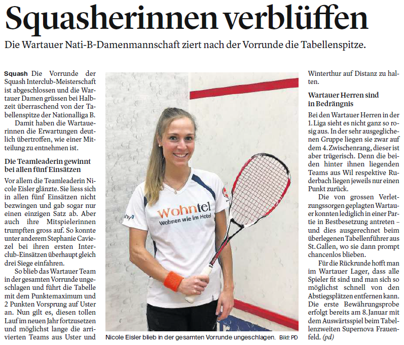 Starke Hinrunde von den Wartauer Damen!