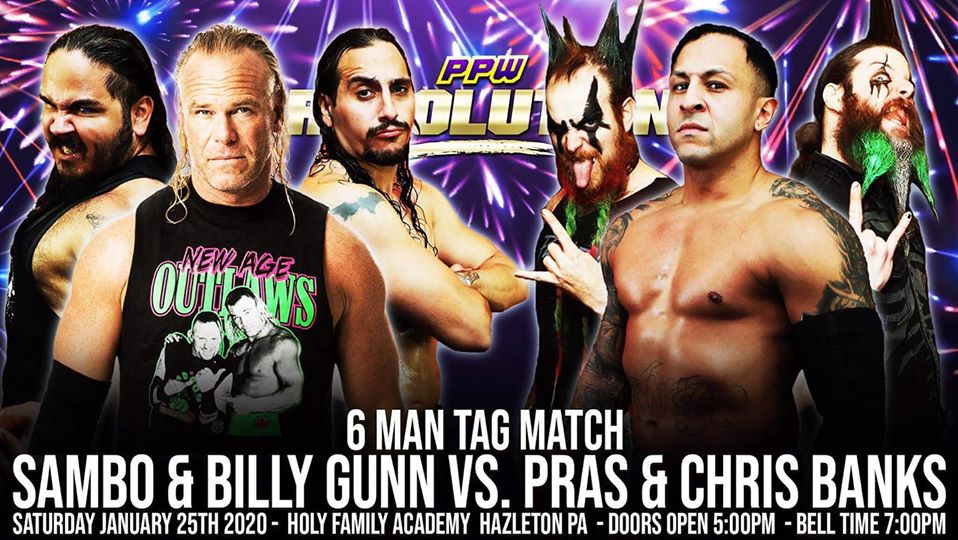 theRaceReels's tweet photo. Huge 6-Man Tag Match! 👀👀👀👀👀 @CoolCatChrisAce teams with the #PunkRockAllStars to battle #SamboShow & @RealBillyGunn! #PPW #Resolution #PRAS #AreyouReady #MrAss #Badass Get your tickets @ https://t.co/PceZdb2i6i! https://t.co/986tV1GDD8