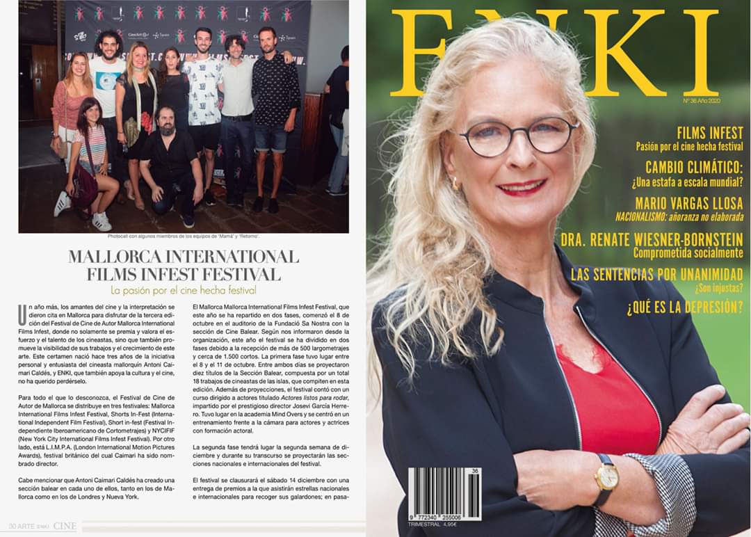 MALLORCA INTERNATIONAL FILMS INFEST FESTIVAL
▶ Podrán encontrar un amplio reportaje del Festival en la edición actual de la revista ENKI Mallorca #RevistaEnki #Mallorca
👉 ADQUIÉRALA en Baleares: revistaenki.com/distribucion/