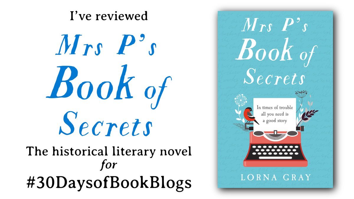 brownflopsy's tweet image. Mrs P's Book Of Secrets by @MsLornaGray @0neMoreChapter_ is a charming tale of love and the laying of ghosts from the past.
See my review here as part of #30DaysofBookBlogs
brownflopsy.blogspot.com/2020/01/mrs-ps…
Get well soon Lorna! xx