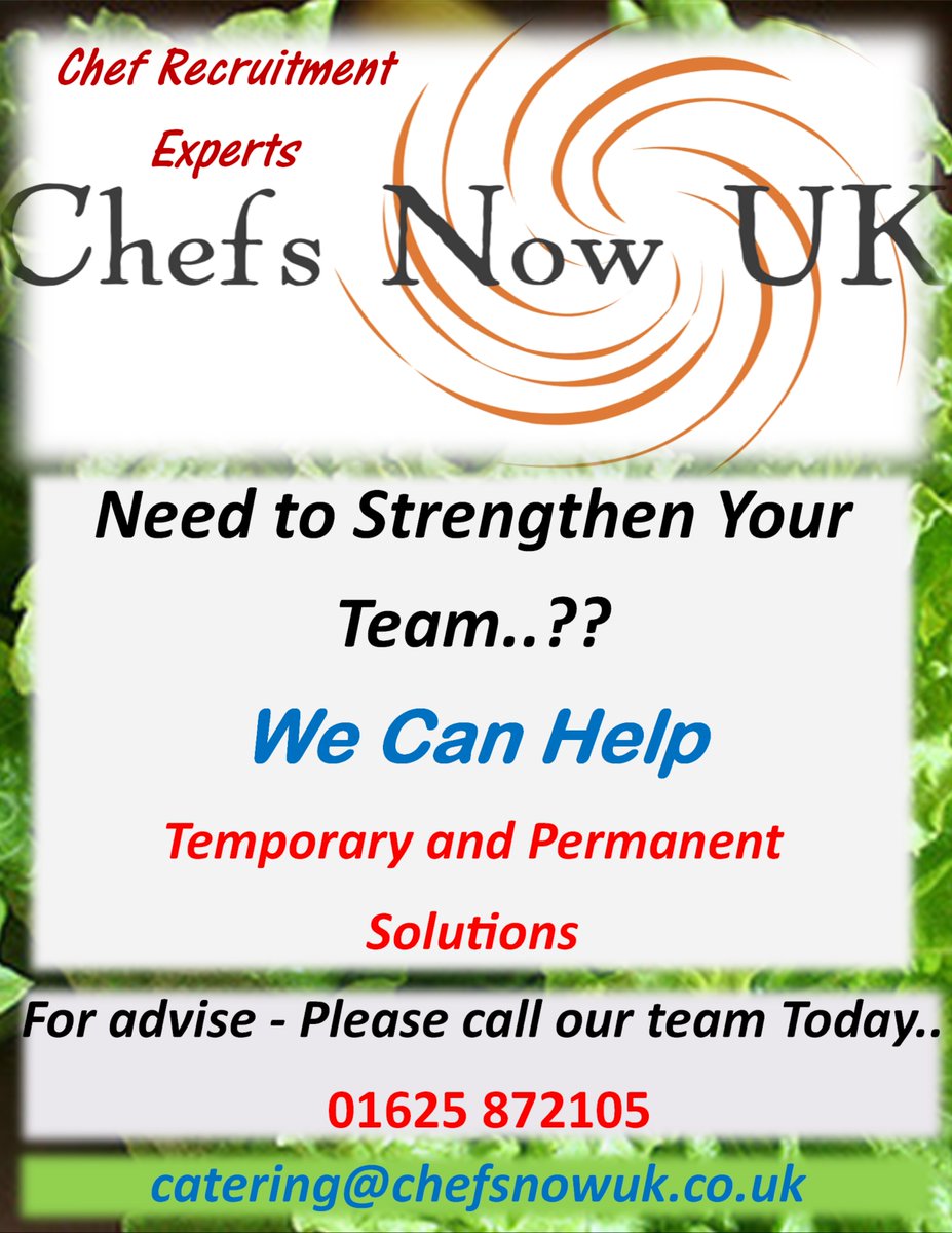 NowChef's tweet photo. Need to Strengthen your Team ???
#chefrecruitment #chefjobs #tempchef #agencychef #reliefchef #immediateukchefcover #cheflife #catering @binzy62 
https://t.co/Ebz3HgI2hJ 
catering@chefsnowuk.co.uk https://t.co/gUU38on5KG