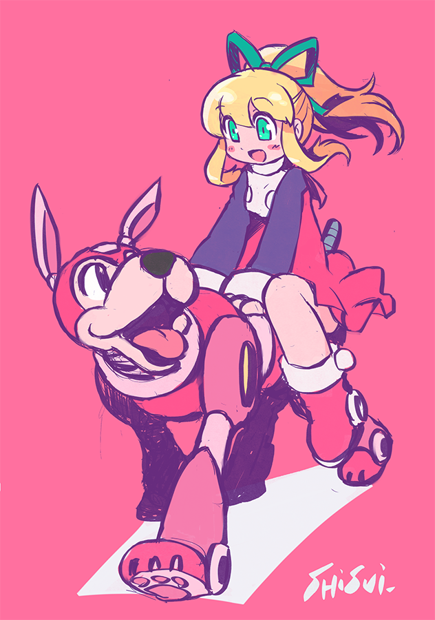 ロールちゃん(ロックマン) 「リハビリでロールちゃん、ガシガシ描く～ 」|しすいのイラスト