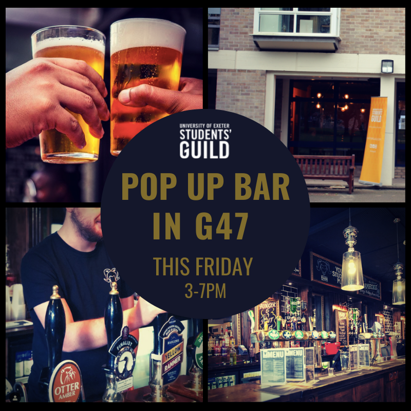 ExeterGuild's tweet photo. Got that Friday feeling already? Look forward to starting your weekend off the right way at the St. Luke’s pop up bar this Friday from 15:00-19:00! 🍺 #Refreshers2020 https://t.co/Fq2sfHVIih https://t.co/teHausW17Q
