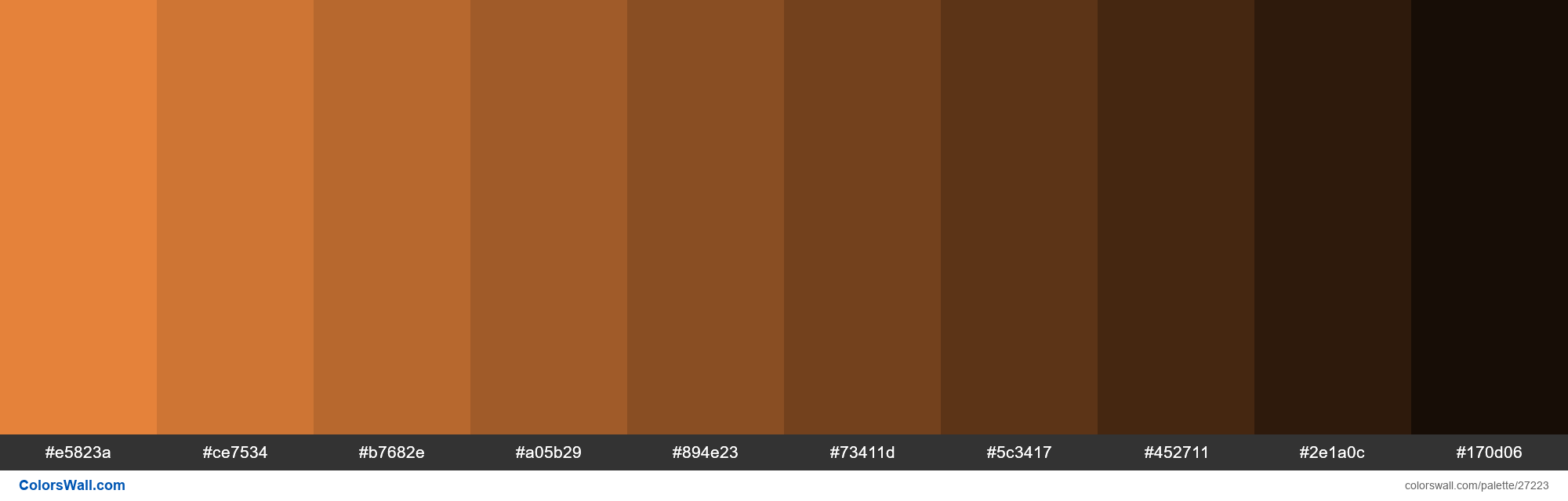 colorswall on Twitter: "Shades of West Side color #E5823A hex #e5823a ...