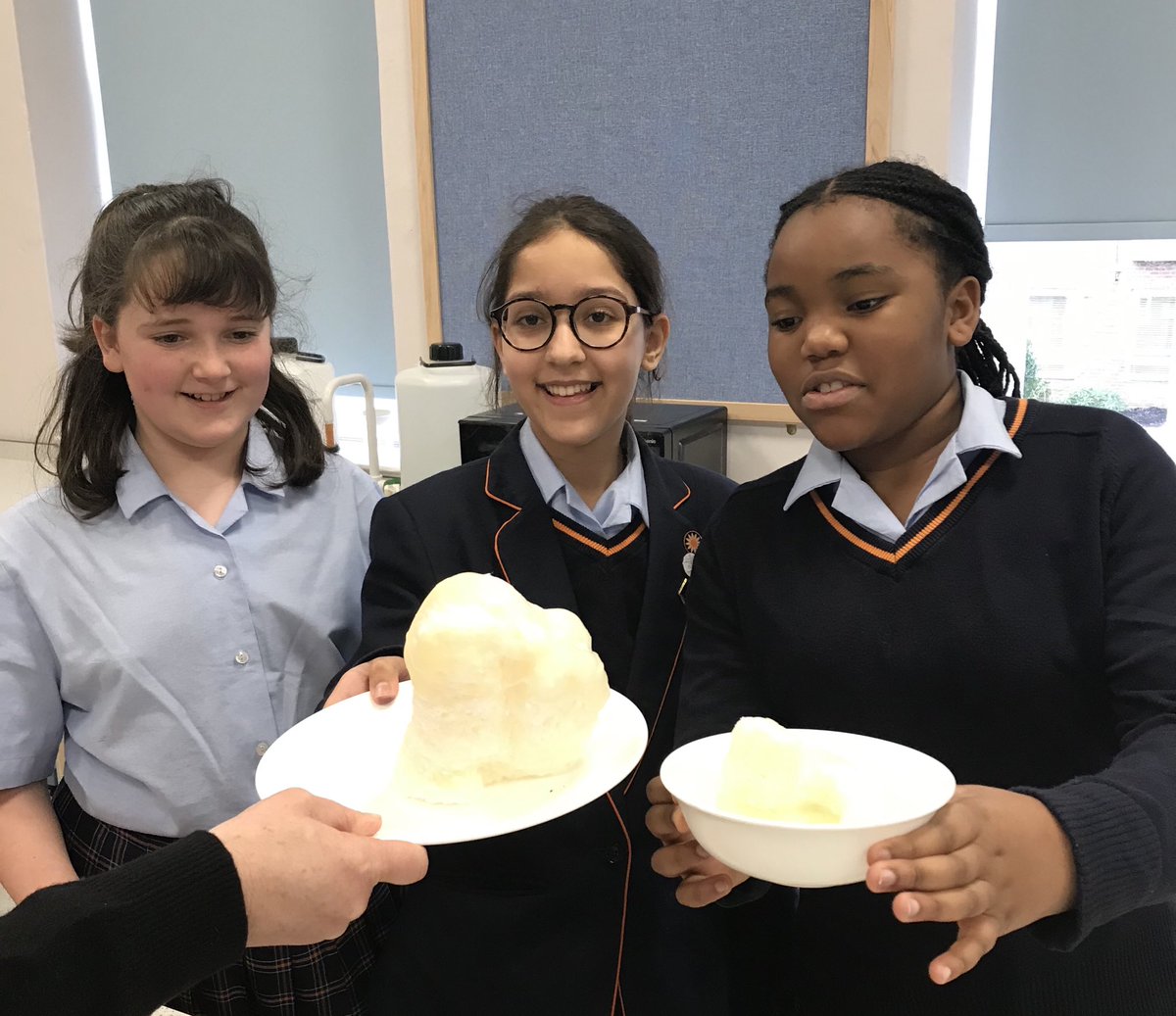 StSwithunsBio's tweet photo. St Swithun’s KS3 Science Club Soap sculpture fun! #stswithunsscience #stswithunsKS3 #HPL #intellectual playfulness #L4girls https://t.co/QjTlGNptTK