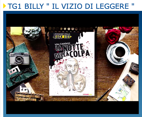 LiscianiLibri's tweet photo. Tra le letture consigliate nella rubrica del @Tg1Raiofficial  #Billyilviziodileggere c'è anche "La notte della colpa" del nostro #VitoCatalano! L'intervista all'autore al minuto 2'55''
https://t.co/yJIWie0OTd
#liscianilibri #blacklist https://t.co/dAcko1wqhy