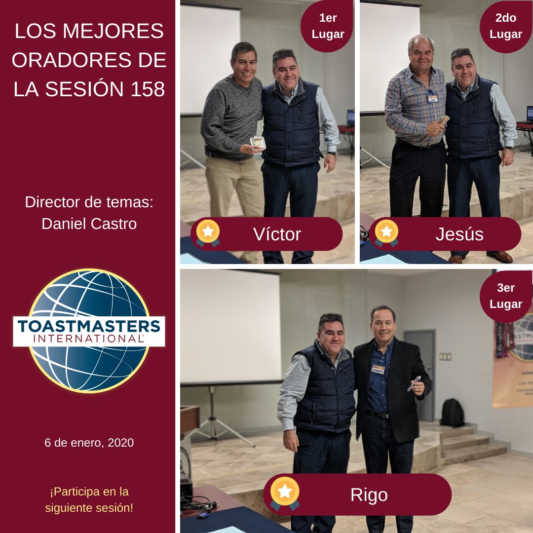 Así fue nuestra sesión 158, el pasado lunes 6 de enero, en la cual tuvimos una excelente sesión.

⚠ Desarrolla tus habilidades de comunicación y liderazgo.
Agenda tu visita.

#Hermosillo #Sonora #HablarEnPúblico #Liderazgo #HMO